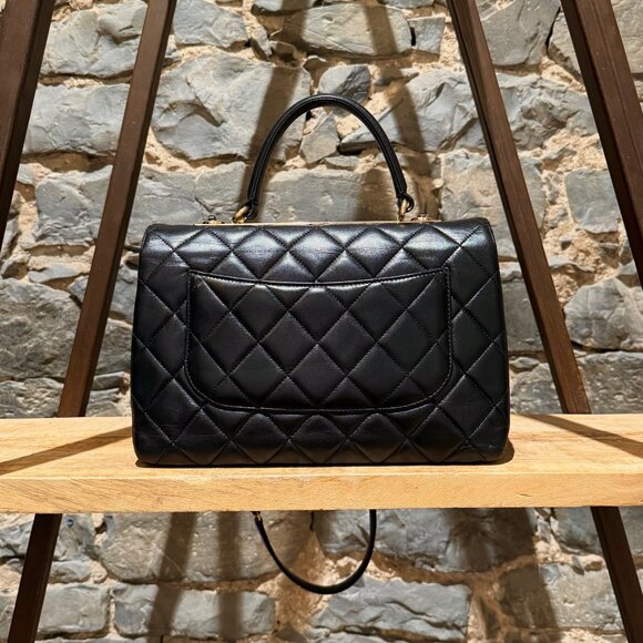 Chanel 2017 Black Medium Trendy Quilted Top Handle Shoulder Bag - Picture 4 of 16